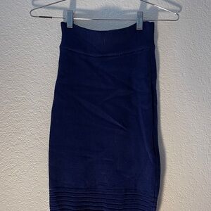 Forever 21 Navy Blue Ribbed Pencil Skirt for Night Out
